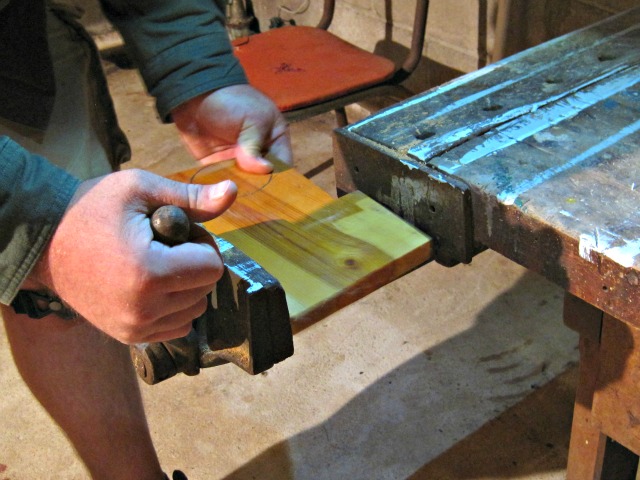 Using a vice grip Vice grip woodworking antique vice