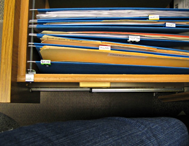 binder clips as labels filing