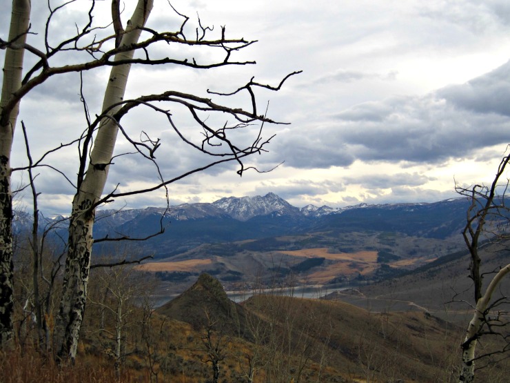mountains valley fall autumn water valley birch tree